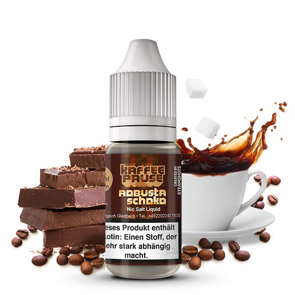 KAFFEEPAUSE by Steamshots Robusta Schoko Nikotinsalz Liquid 10ml 18mg