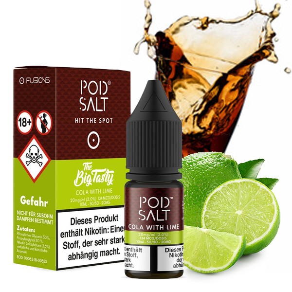 POD SALT FUSION Cola with Lime Nikotinsalz Liquid 10 ml