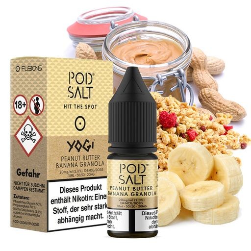 POD SALT FUSION Peanut Butter Banana Granola Bar Nikotinsalz Liquid 20mg