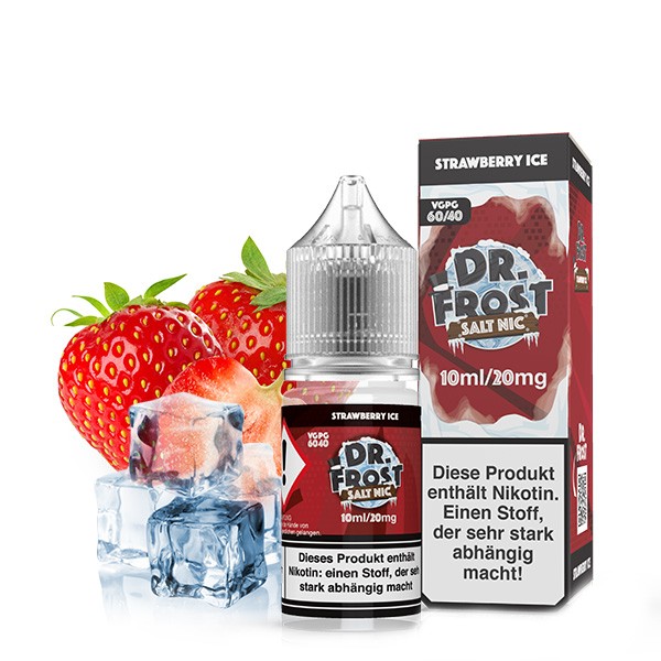 DR. FROST Strawberry Ice Nikotinsalz Liquid 10 ml 20mg