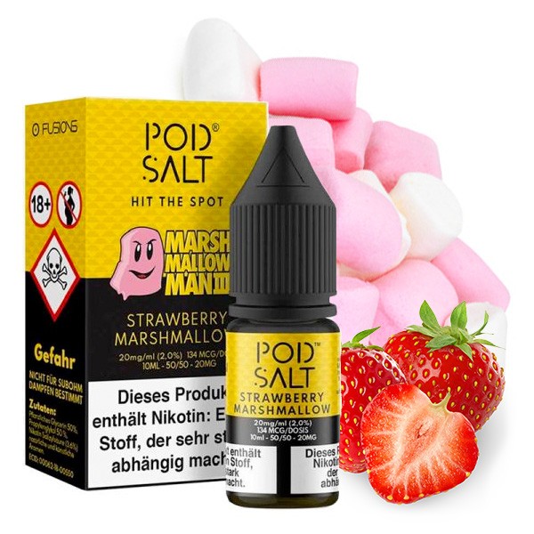 POD SALT FUSION Strawberry Marshmallow Nikotinsalz Liquid 10 ml
