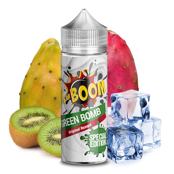 K-BOOM Special Edition Green Bomb 2020 Aroma 10ml mit einer 120ml Leerflasche