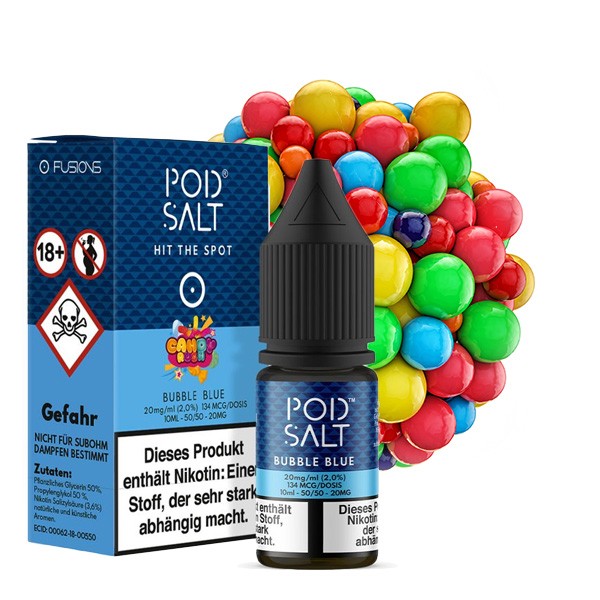 POD SALT FUSION Bubble Blue Nikotinsalz Liquid 10 ml