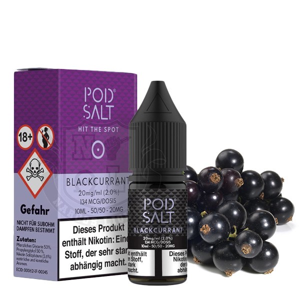 POD SALT Blackcurrant Nikotinsalz Liquid 10 ml