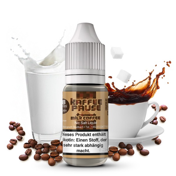 KAFFEEPAUSE by Steamshots Milk Coffee Nikotinsalz Liquid 10ml 18mg